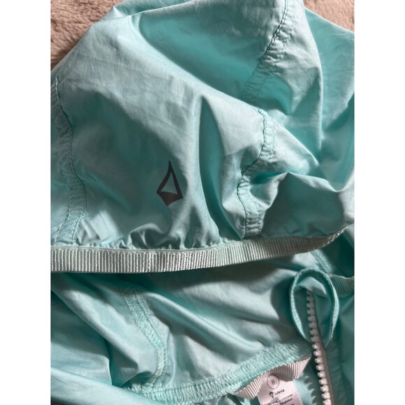 Iviva Light Blue Hooded Rain Jacket With Zipper Pockets Size 8 - Picture 9 of 12